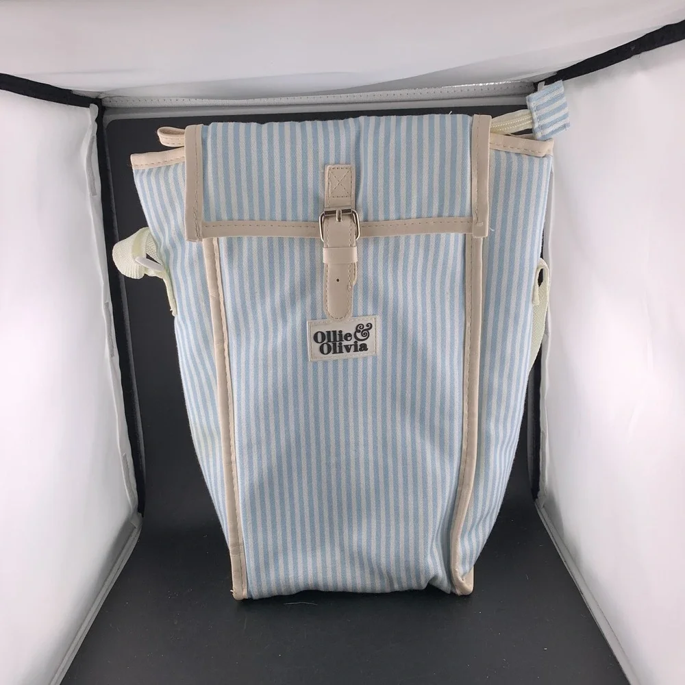 Ollie & Olivia Wine Cooler Carrier Insulated Removable Divider Adjustable Glass